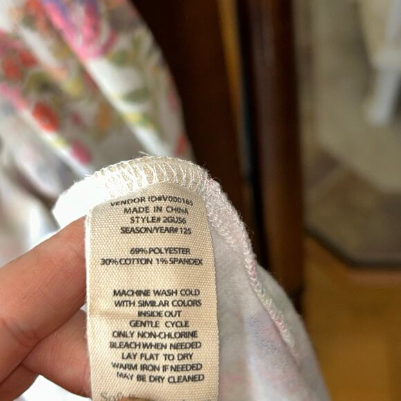 Soft Surroundings Women’s Petite Small Robe Floral Wrap Belted Pockets - Picture 6 of 10